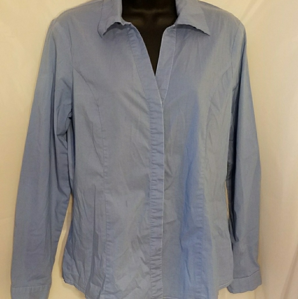 Bogari collared button down long sleeve shirt sz S - Picture 2 of 4